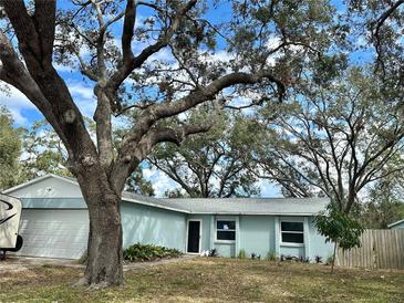 Charming single-story home with a well-maintained front yard and mature trees offering ample shade and curb appeal at 11363 Longhill N Dr, Pinellas Park, FL 33782