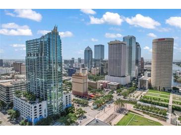 Aerial view of the cityscape, showcasing the building's location and surrounding area at 777 N Ashley Dr # 1516, Tampa, FL 33602