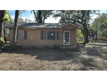 Tan single story house with mature trees at 307 Tweed Ave, Seffner, FL 33584