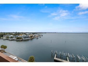 Stunning panoramic view of waterfront property with boats and houses at 5700 Mariner St # 801E, Tampa, FL 33609