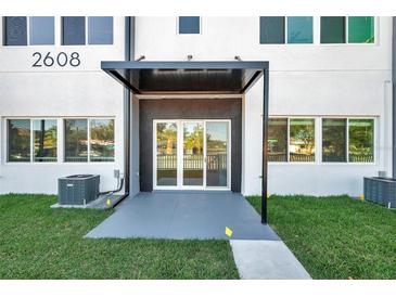 Modern patio with covered entrance and spacious layout at 2608 W Columbus Dr # 3, Tampa, FL 33607