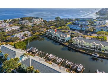 Aerial view showing home's location in waterfront community at 5176 Salmon Se Dr # B, St Petersburg, FL 33705