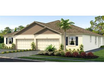 Two-car garage and attractive curb appeal at 32652 Rustic Rise Rd, San Antonio, FL 33576