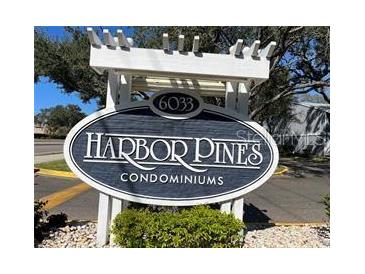 Harbor Pines Condominiums building sign at 6033 34Th W St # 45, Bradenton, FL 34210