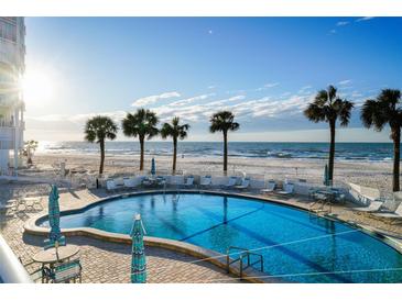 Inviting heated pool with ocean views at 1582 Gulf Blvd # 1108, Clearwater Beach, FL 33767