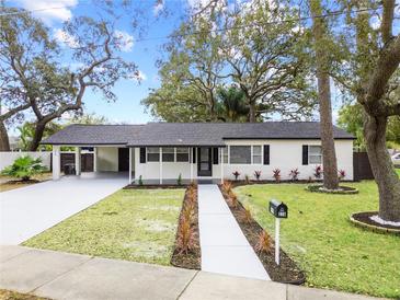 Newly renovated home with carport and landscaped lawn at 210 W Floriland Ave, Tampa, FL 33612