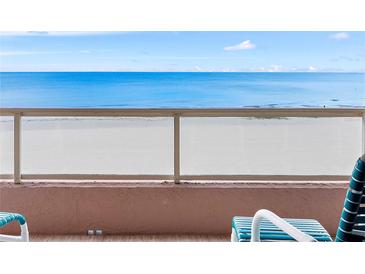 Stunning ocean view from balcony, featuring beach and seascape at 1310 Gulf Blvd # 4-G, Clearwater, FL 33767