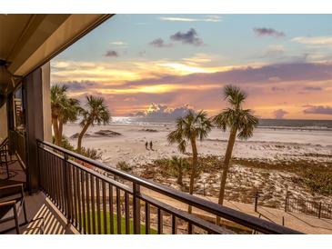 Spectacular sunset view over the beach at 3820 Gulf Blvd # 203, St Pete Beach, FL 33706