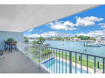 Stunning water and city views from a private balcony at 340 Pinellas Bayway S # 306, St Petersburg, FL 33715