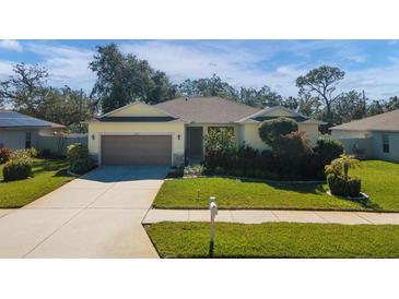 Single-story house with a two-car garage and well-maintained lawn at 2930 49Th S Ter, St Petersburg, FL 33712