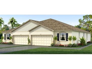 Two-car garage and attractive curb appeal at 691 157Th E Ct, Bradenton, FL 34212