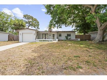 Ranch style home with attached garage and mature landscaping at 4504 S Cameron Ave, Tampa, FL 33611