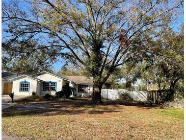 House exterior with mature tree and fenced yard at 4814 Northdale Blvd, Tampa, FL 33624