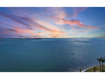 Stunning sunset over the water, showcasing a beautiful waterfront view at 6322 Palma Del Mar S Blvd # 1001, St Petersburg, FL 33715