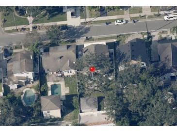 Aerial view showing home location and neighborhood at 814 W Amelia Ave, Tampa, FL 33602