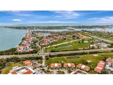 Aerial view of waterfront community with golf course at 6343 Palma Del Mar S Blvd # 225, St Petersburg, FL 33715