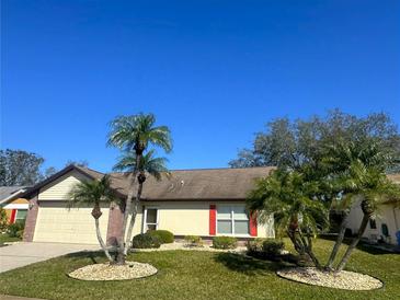 Charming single-story home with well-maintained landscaping and mature palm trees on a sunny day at 3917 103Rd N Ave, Clearwater, FL 33762