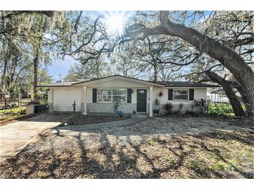 Charming single-story home featuring a well-maintained lawn and mature trees at 4928 Petunia Ct, New Port Richey, FL 34652