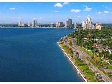 Panoramic view of the waterfront with the city skyline in the background, providing a stunning setting at 1118 S Moody Ave, Tampa, FL 33629