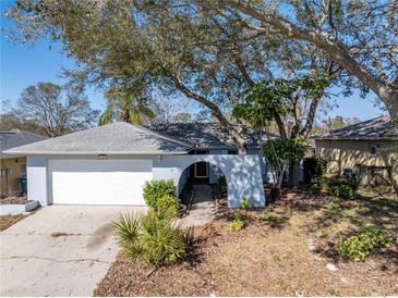 Charming single-story home with a well-maintained lawn and mature trees providing ample shade at 2609 Ridge Ln, Palm Harbor, FL 34684