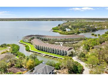 Beautiful waterfront condo community featuring boat docks and stunning views of the Manatee River at 112 Brent Cir, Oldsmar, FL 34677