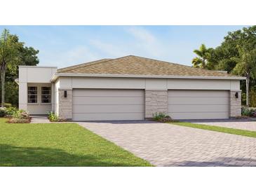 Charming single-Gathering home with a large two car garage and well maintained lawn at 6206 Timberdale Ave, Wesley Chapel, FL 33545