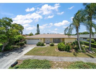 Ranch style home with a landscaped yard and attached garage at 3934 Venetian Way, Tampa, FL 33634