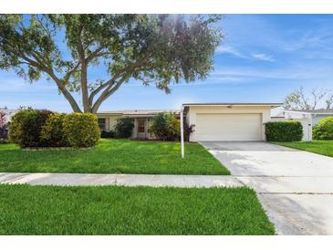 Ranch-style home with attached garage, landscaping, and a spacious yard at 6087 16Th Ne Ln, St Petersburg, FL 33703