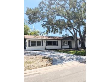 Newly renovated single-story home with gray accents and a spacious yard at 1800 Montana Ne Ave, St Petersburg, FL 33703