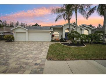 Beautiful home with three-car garage and landscaped yard at 8831 Bel Meadow Way, Trinity, FL 34655