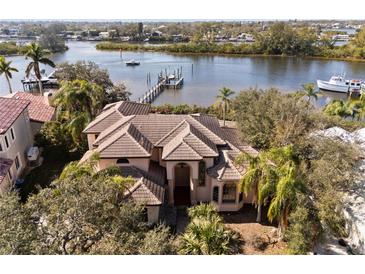 Luxury waterfront home with private dock and stunning water views at 1137 Marina Dr, Tarpon Springs, FL 34689