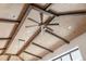 High ceiling with wood beams and ceiling fan at 11826 River Shores Trl, Parrish, FL 34219