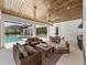 Comfortable patio furniture and view of pool and spa at 11826 River Shores Trl, Parrish, FL 34219