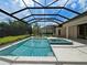 Resort-style pool and spa with screened lanai at 11826 River Shores Trl, Parrish, FL 34219
