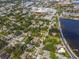 Property location shown from above with water view at 512 1St E Ave, Bradenton, FL 34208