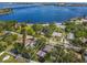 Aerial view of a house with a pool, near the water at 512 1St E Ave, Bradenton, FL 34208