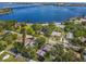 Aerial view of a house with a pool, close to the water at 512 1St E Ave, Bradenton, FL 34208