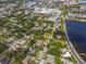 Property location shown from above with water view at 512 1St E Ave, Bradenton, FL 34208