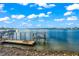 Private dock with lift providing convenient water access at 443 Picasso Dr, Nokomis, FL 34275