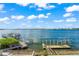 Stunning waterfront view with private dock and boat slips at 443 Picasso Dr, Nokomis, FL 34275