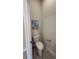 Small powder room with toilet and art at 2665 Ensenada Ln, North Port, FL 34286