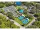 Aerial view of community tennis and pickleball courts at 7009 Stanhope Pl, University Park, FL 34201