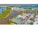 Aerial view showcasing waterfront community and amenities at 10037 62Nd N Ter # 23, St Petersburg, FL 33708