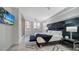 Spacious bedroom with water views and a large bed at 611 Riviera Dunes Way # 702, Palmetto, FL 34221