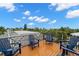 Relax and enjoy the rooftop deck with comfortable seating and neighborhood views at 5005 Gulf Of Mexico Dr # 5, Longboat Key, FL 34228