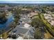 Aerial view of a luxurious waterfront villa community at 4629 Whirlaway Dr # B, Sarasota, FL 34233