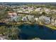 Aerial view of waterfront villas and community at 4629 Whirlaway Dr # B, Sarasota, FL 34233