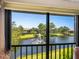 Enjoy a scenic view of a lake with fountain at 5228 Landings Blvd # 202, Sarasota, FL 34231