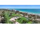 Aerial view of beachfront golf course community at 531 Ranger Ln, Longboat Key, FL 34228