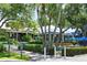 Outdoor seating area at the community clubhouse at 2383 Harbour Oaks Dr, Longboat Key, FL 34228
